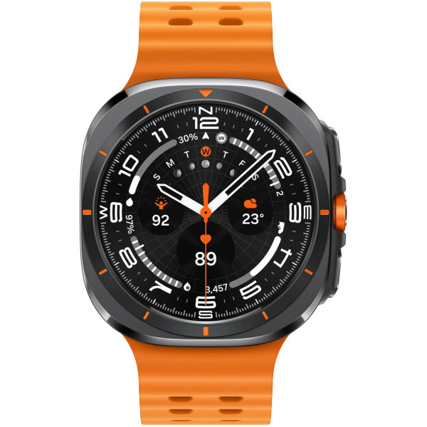 Смарт-часы Samsung Galaxy Watch Ultra 2025 47mm LTE Titanium Gray with Orange Marine Band (SM-L705FZA2)